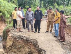 Bupati Seluma Tinjau Lokasi Longsor di Desa Talang Rami